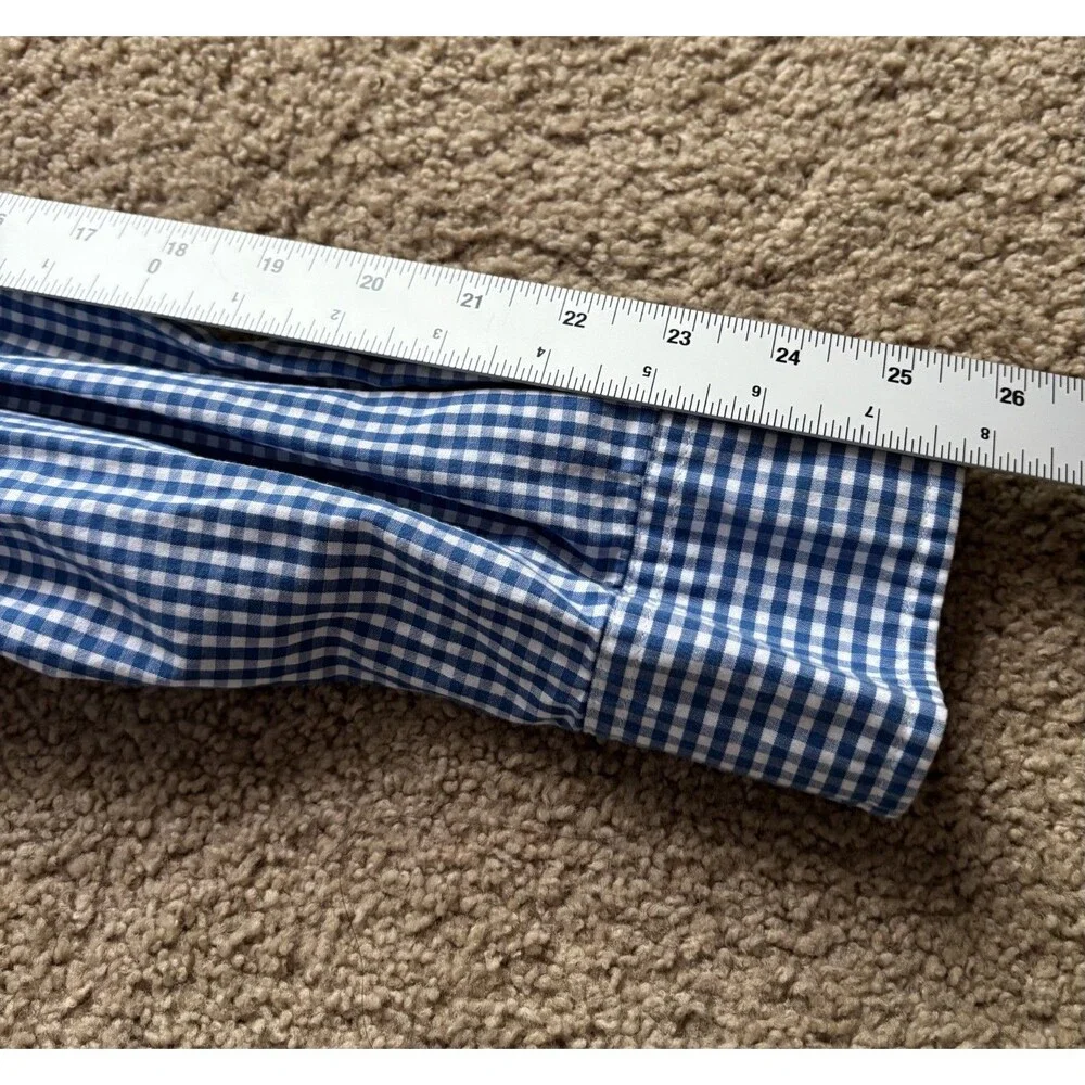 J Crew Button Down Shirt Mens Medium Blue Check Slim Fit